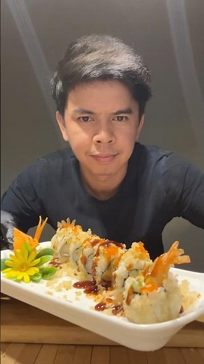 🦐How to make shrimp tempura roll🥢#sushi #food #sushiroll