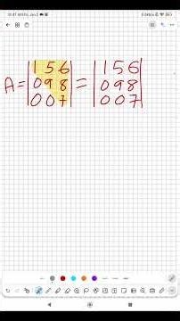 Determinant of an upper triangular matrix