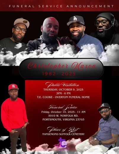 7.5K views · 85 reactions |  In Loving Memory of Christopher Mason ...