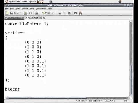 Creating simple geometry in OpenFOAM - English