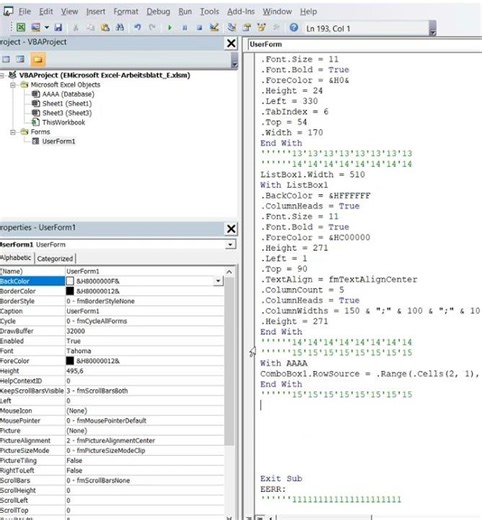 ComboBox1 is being filled Excel VBA