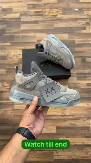 🔥 KAWS x Air Jordan 4 Cool Grey Unboxing & Review | Must-Have Sneaker 2025! 🔥 #bestshoes #shorts