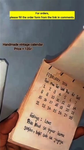 Handmade vintage calendar 😊#easyartvideo #artnpossible #artsandcraftsmovement #artscraft
