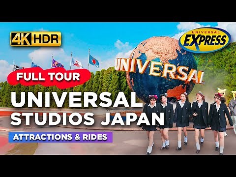 UNIVERSAL STUDIOS JAPAN 2024 | Tour with ALL Attractions and Express Pass 7 Rides! | Osaka【4K HDR】