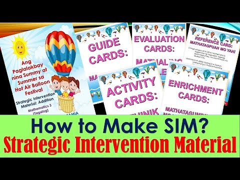 How to Make Strategic Intervention Material (SIM) in Math? (Parts of the SIM)