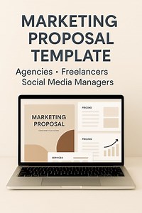 Canva Marketing Proposal Template: Editable Client Pitch Deck - Etsy