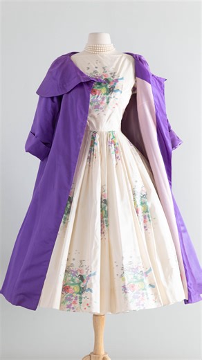 3.1K views · 178 reactions | 爵Stunning 1950’s silk water color floral...