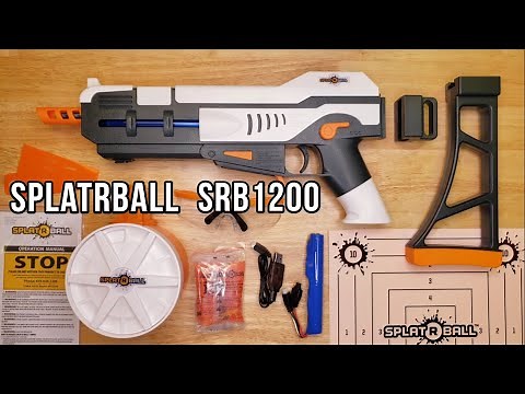 What's In The Box?! SPLATRBALL Gun SRB1200 Gel Blaster Unboxing & Review | SPLAT-R-BALL w/ Drum Mag