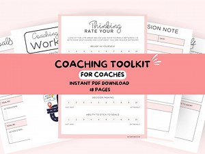 Printable Coaching Toolkit: Life Coach Worksheets, Session Tracker (PDF Download - Etsy