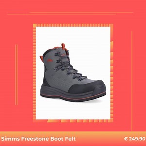 Ready to step up your game? ⚡️👣 Introducing the Simms Freestone Boot in sleek Gunmetal! 🌟 Designed for ultimate comfort, these felt-soled beauties give you confidence on any terrain. With a rugged yet stylish look, they'll seamlessly elevate your fishing adventures or outdoor excursions. 🎣✨ Dive into nature while feeling every bit the fashion icon! 🌲❤️ Why just fish when you can make waves? 😉 #Simms #FreestoneBoot #FishingLife #OutdoorAdventure #StylishGear #ComfortInStyle #GearUp #ExploreM