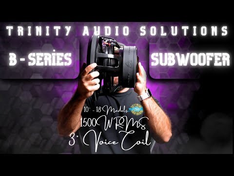 The Trinity Audio Solutions B series subwoofer. The next step in car audio!