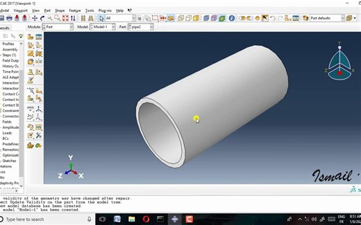 ABAQUS tutorials _ crack growth in T-jiont pipe using XFEM method