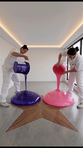 Galaxy Floor With Hidden Star Aquarium Transformation! 20 #interiordesign #shorts