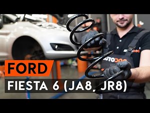 How to change front springs / front coil springs on FORD FIESTA JA8 [TUTORIAL AUTODOC]