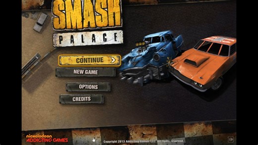 AddictingGames公司的小游戏，赛车粉碎战(Smash Palace)通关演示