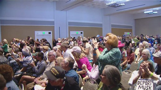 District 48 constituents call out Rep. Darrell Issa in "Empty Chair Town Hall"