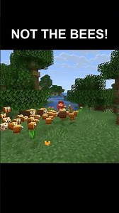 NOT THE BEES! #minecraft #minecraftmemes #minecraftshorts