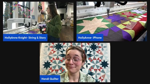 Join HollyAnne Knight from String and Story Quilting to talk about learning longarm confidence! | Handi Quilter