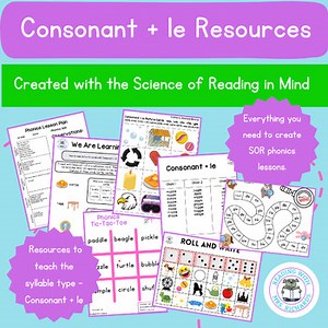 Teaching Consonant   le Resources Bundle