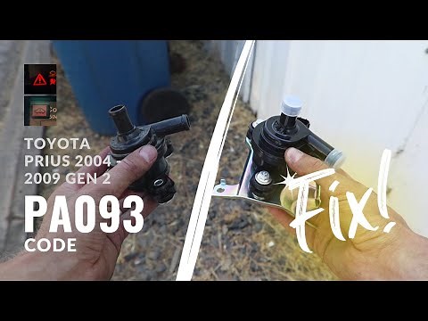 2004 - 2009 GEN 2 Toyota Prius PA093 Code Easy Fix | DIY Inverter Coolant Pump Replacement