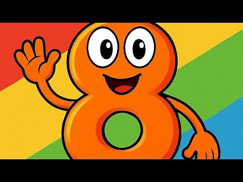 Number 8 Song & Writing | Cute Clapping Number Animation..