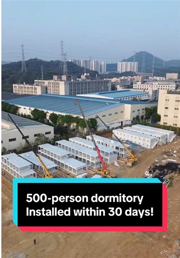500-person dormitory Installed within 30 days! #modularconstruction#buildinginnovation #prefabbuilding#constructioncamp #portablehousing