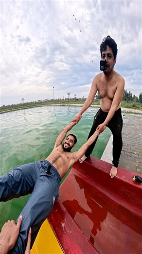 Friends Threw Him in the Pool! Epic Reaction 🤣 #shorts