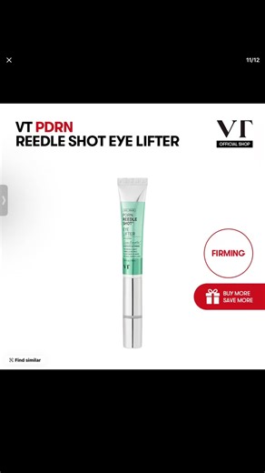 ✨ Bright eyes, but make it lifted ✨ The VT Cosmetics PDRN Reedle Shot Eye Lifter is your secret to firmer, smoother under-eyes 👀💚 💉 Micro-needling effect (no needles!) ✨ Helps reduce fine lines improve elasticity 💧 Boosts absorption for deeper hydration 🌟 Targets puffiness, dullness & tired-looking eyes Lightweight, powerful, and perfect for that refreshed, lifted look 💅 ⚠️ Slight tingling = it’s working! Say goodbye to tired eyes and hello to bright, firm, glowing under-eyes 😍 #VTCosmeti