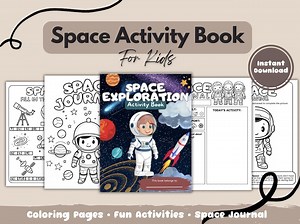 Space Exploration Activity Book for Kids | Outer Space Printable Activities - Etsy