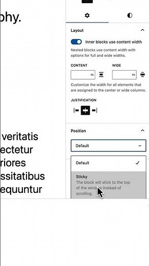 How to create STICKY headers in #wordpress 6.2 #shorts