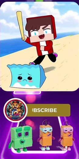 Minecraft Numberbloc Tiles Hop #tileshop #sprunki #numberblock #minecraft #shorts