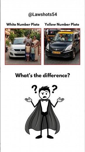 What’s the difference white number plate and yellow number plate? | Lawshots54