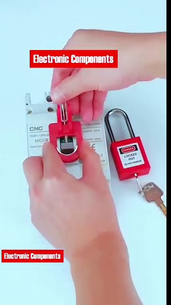 Molded case circuit breaker lock prevent circuit breaker from being operated by mistake #electrician #electricity #electrical #electronicmusic #electronics #electricalengineering #electricalwork #electricalservices #fbreels #reelschallenge #reelfb #everyone #viralpost #videos | 𝐄𝐥𝐞𝐜𝐭𝐫𝐨𝐧𝐢𝐜 𝐂𝐨𝐦𝐩𝐨𝐧𝐞𝐧𝐭𝐬