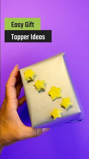 DIY Origami Lucky Stars 🌟 Cute Gift Topper Idea for Easy Gift Wrapping