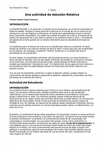 Datacion Relativa De Las Capas De Rocas