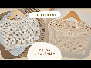 FALDA MALLA pareo crochet | TUTORIAL PASO A PASO FÁCIL