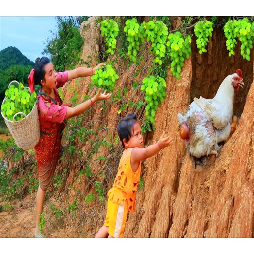 18M views · 140K reactions | Baby and Mother find pick Grapes Encounter big White chicken for cooking for dog #food #chef #love #friends #Amazing #cooking #cheflife #followers #FollowersFB #reelsviralシ | Super Chef | Facebook