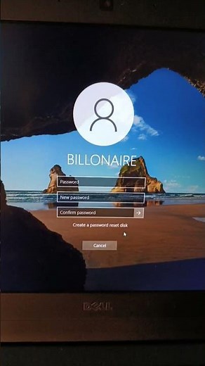 Windows password change screen