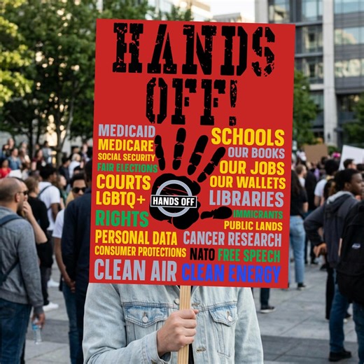 Hands Off Protest Sign, Social Justice Yard Sign, Human Rights Rally Decor