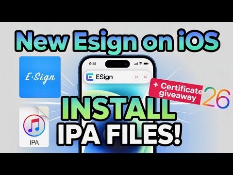 [NEW] Install ESign on iOS | Install IPA Files on iPhone & iPad (NO REVOKE • NO PC) iOS 15 - iOS 26