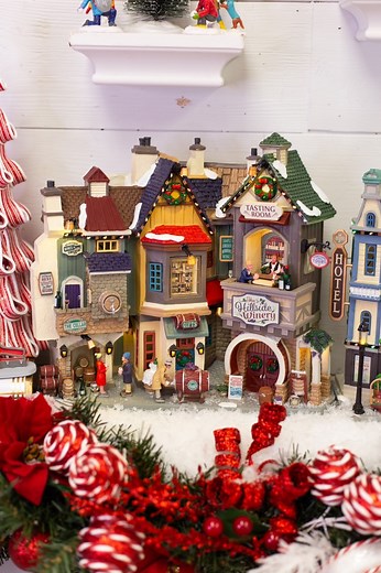 I am wrapping up my season of holiday Lemax Collectors Club villages...