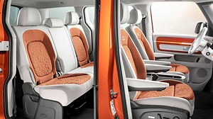 First Official Peek Inside VW ID. Buzz Reveals Colorful Cabin
