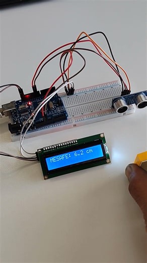 Arduino Ultrasonik LCD Mesafe Ölçer Projesi (0–150 cm) | HC-SR04 Kurulumu
