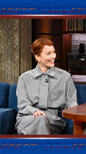 Britt Lower's Punchy Moment with John Turturro on Colbert