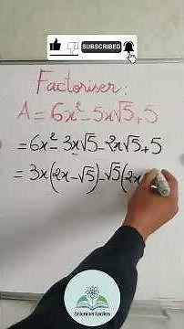TECHNIQUES DE FACTORISATIO#maths 👍👍#maths