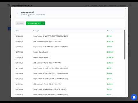 Turn 100 pages of bank statements into a clean CSV in under a second!