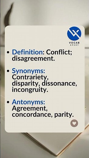 Discrepancy: Meaning, Synonyms, Antonyms & Examples | #Vocabulary #Shorts #english