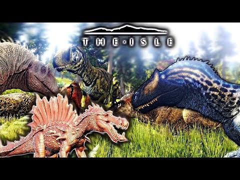 The Isle - HYPO SPINO MODEL PREVIEW, EPIC ALLO ARMY FIGHTS ADULT REX & ALLO PROGRESSION ( Gameplay )