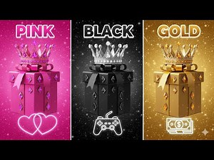 🎁 Mystery Gift Box Challenge – Pink, Black or Gold 🎉 Pick 1 & Win a Surprise! 😱✨
