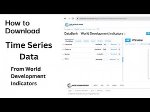 How to download timeseries data from World Development Indicators